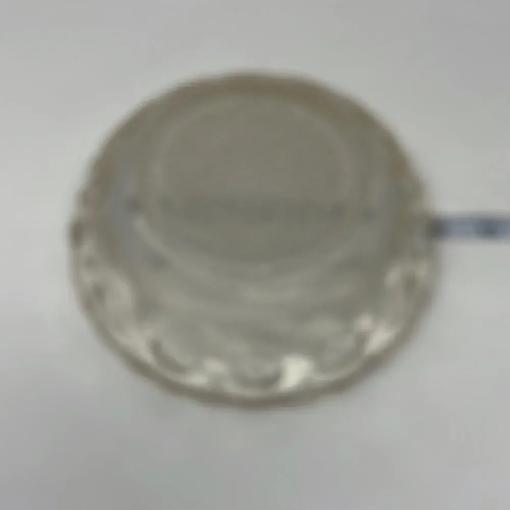 Vintage Bartlett &Collins glass Manhattan clear crystal bowl bulls eye gold trim